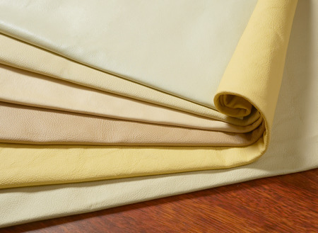 Leathers in various colorsの写真素材