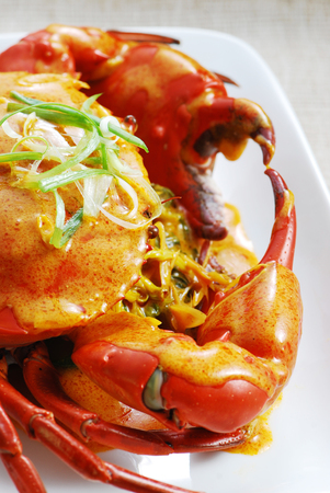 Stir Fried Curry Crabの写真素材
