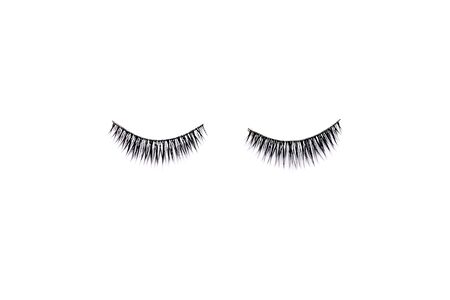 Fake false eyelashes isolated on whiteの写真素材