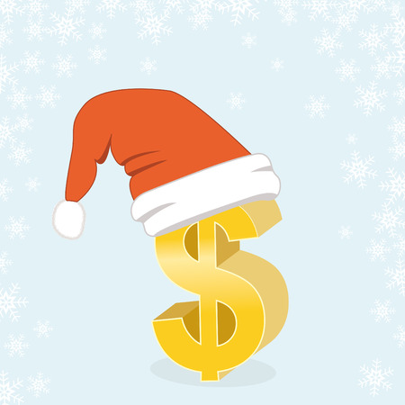 Christmas Business Dollar Symbol Santa Clausのイラスト素材