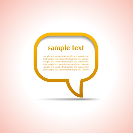 Orange speech bubble with shapes のイラスト素材