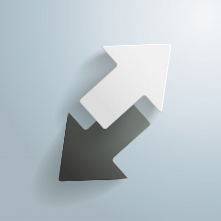 Black and White arrows on the grey background. vector file.のイラスト素材