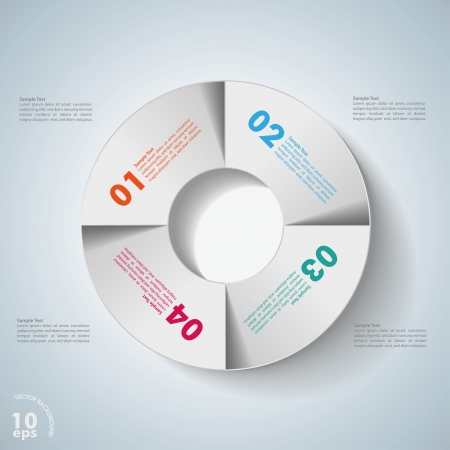 Big ring with 4 options on the grey background vector file のイラスト素材