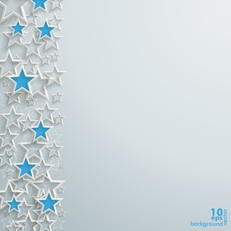Blue and white stars on the grey backgroundのイラスト素材