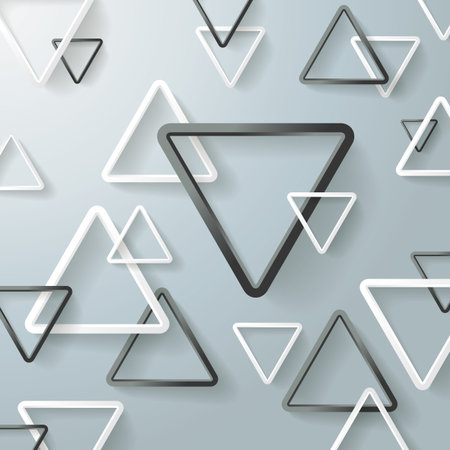 White triangles on the grey background