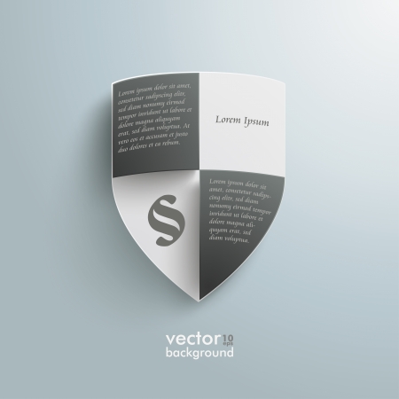 Protection shield on the grey background. Eps 10 vector file.のイラスト素材