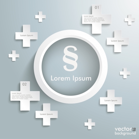 Infographic with white rings on the grey background. のイラスト素材