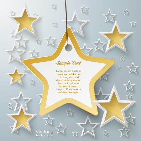 Stars with shopping mark on the grey background. Eps 10 vector file.のイラスト素材