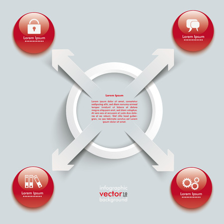 White paper arrows on the greyのイラスト素材