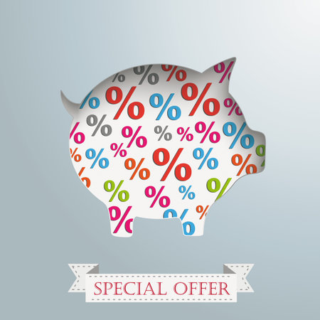 Vintage background design with piggy bank. Eps 10 vector file.のイラスト素材