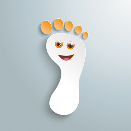 Infographic design with white footprint on the grey background. Eps 10 vector file.のイラスト素材