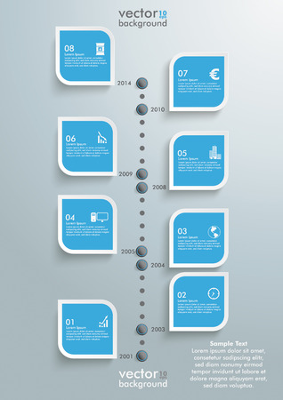 Timeline design with clouds on the grey background. のイラスト素材