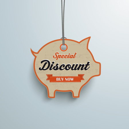 White house price sticker on the grey background. のイラスト素材