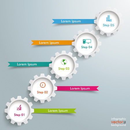 Infographic design on the grey background. のイラスト素材