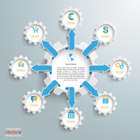 Infographic design on the grey background. のイラスト素材