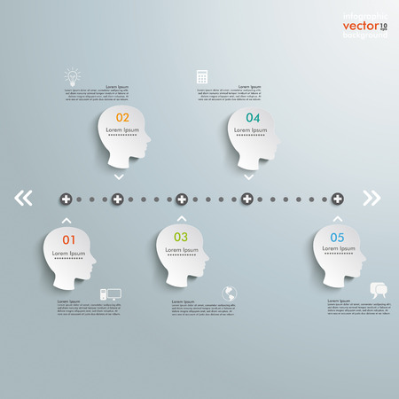 Timeline with circles on the grey background.のイラスト素材