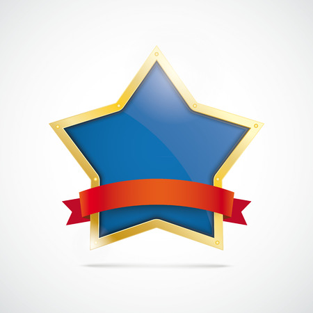 Infographic with golden star on the white background.のイラスト素材