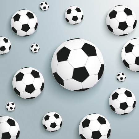 Infographic design with footballs on the grey background.のイラスト素材
