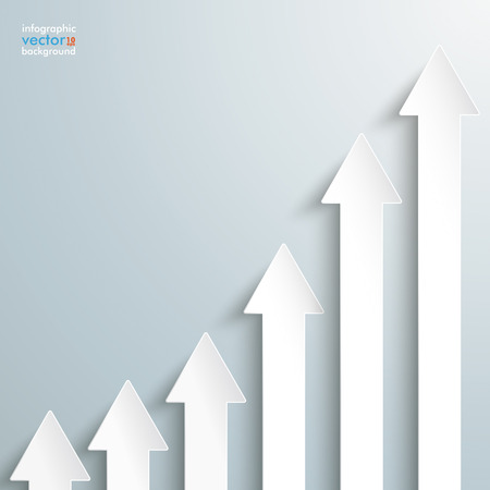 White arrows on the grey background.のイラスト素材