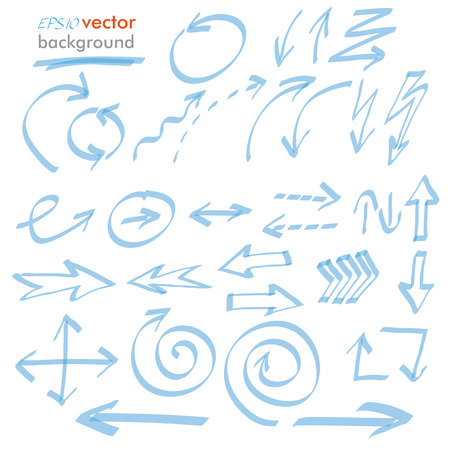 Infographic design with blue arrows on the white background. Eps 10 vector file.のイラスト素材