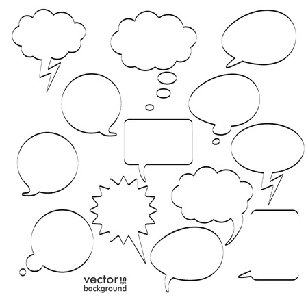 Infographic design with black communication bubbles on the white background. Eps 10 vector file.のイラスト素材