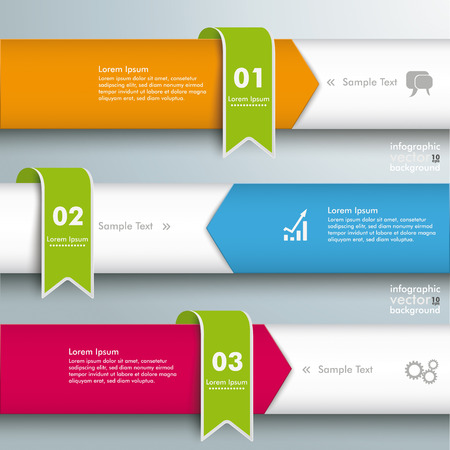 Infographic 5 lines with arrows and flags on the grey background. Eps 10 vector file.のイラスト素材