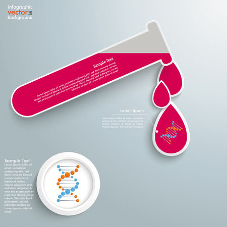 Infographic with lab tubes on the grey background. Eps 10 vector file.のイラスト素材