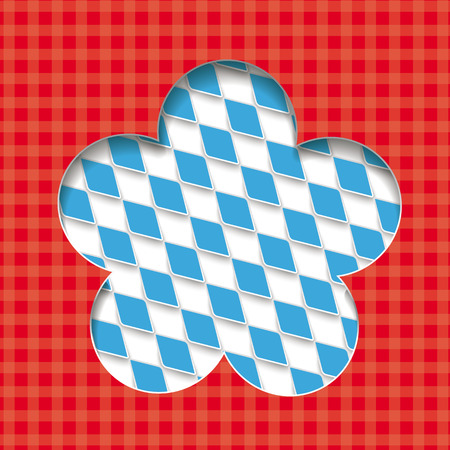 Flyer design with bavarian national colors on the white background. のイラスト素材