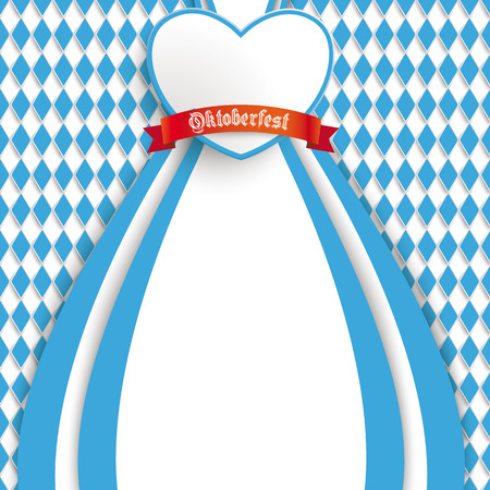 Oktoberfest design on the white background. German text "OÂ´zapft is" and "Oktoberfest", translate "on tap" and "Oktoberfest". Eps 10 vector file.のイラスト素材
