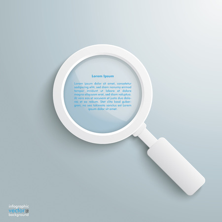 White loupe on the grey background.のイラスト素材