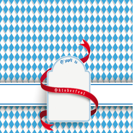 Oktoberfest design on the white background. German text "OÂ´zapft is" and "Oktoberfest", translate "on tap" and "Oktoberfest". Eps 10 vector file.のイラスト素材