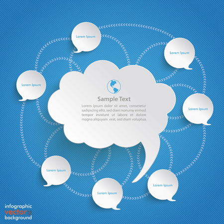 Infographic design on the blue background. のイラスト素材