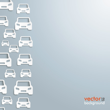 Cover with cars on the gray background. Eps 10 vector file.のイラスト素材