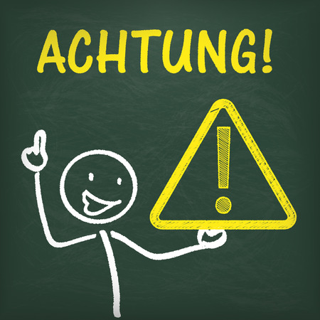German text \"Achtung\" translate \"Attention\".のイラスト素材