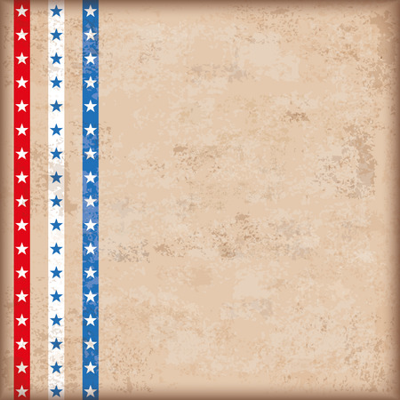 Vintage independence day background design with brown colors and US-Flag stripes. Eps 10 vector file.のイラスト素材
