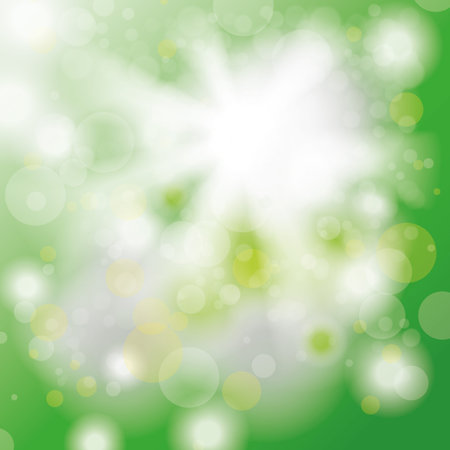 Bokeh of green forest with sunlight. のイラスト素材