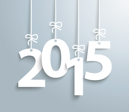 2015 letters on the gray background.のイラスト素材