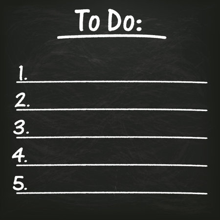 Blackboard with to do list.