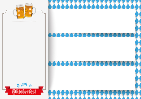 German text "OÂ´zapft is" and "Oktoberfest", translate "on tap" and "Oktoberfest". Eps 10 vector file.のイラスト素材