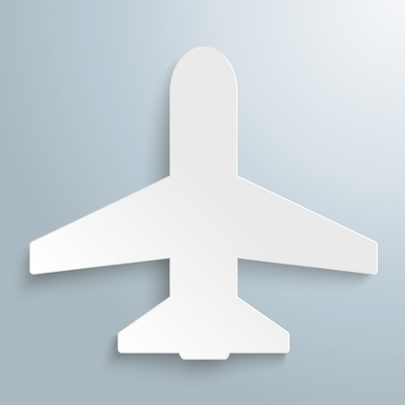 White paper jet on the gray background. Eps 10 vector file.のイラスト素材
