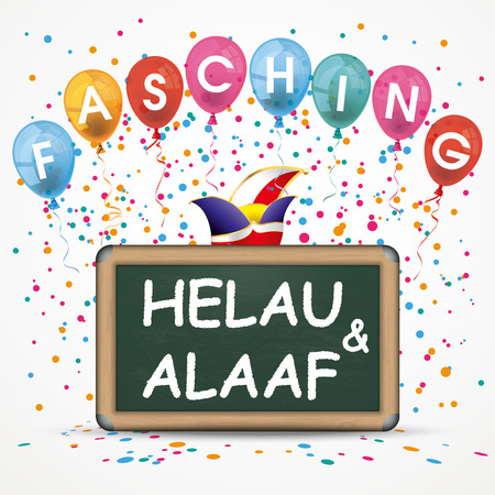 German text "Fasching", translate "Carnival".のイラスト素材