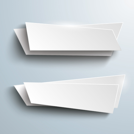2 banners on the gray background. Eps 10 vector file.のイラスト素材