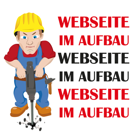 German text Webseite im Aufbau, translate Website Under Construction.Eps 10 vector file. German text Webseite im Aufbau, translate Website Under Construction.Eps 10 vector file.