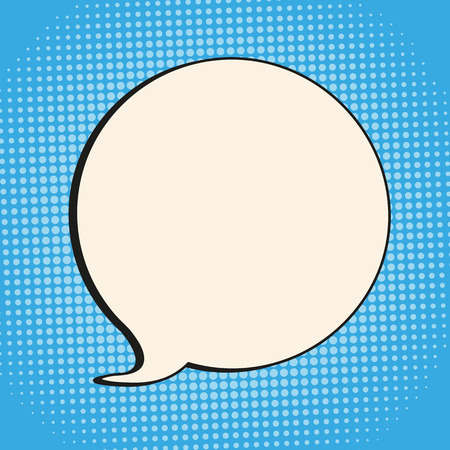 Comic speech bubble with halftone retro background. Eps 10 vector file.のイラスト素材