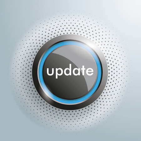 Update button with halftone on the gray background.のイラスト素材