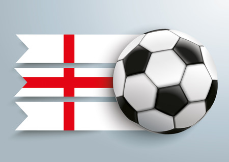 Football with england national flag.のイラスト素材