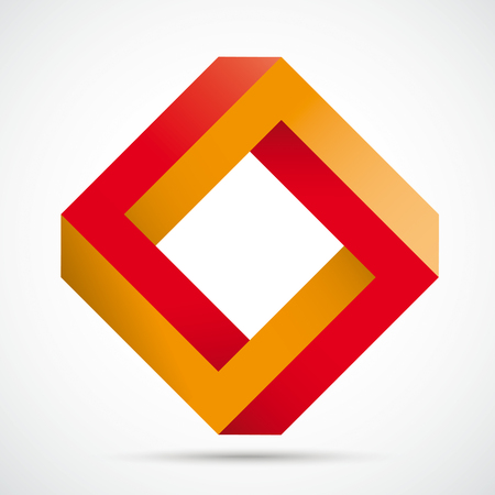 Rectangle paradox  shape on the white. vector file.のイラスト素材