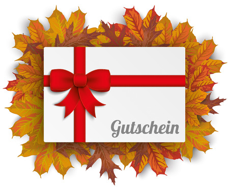 German text "Gutschein", translate "Coupon". vector file.のイラスト素材
