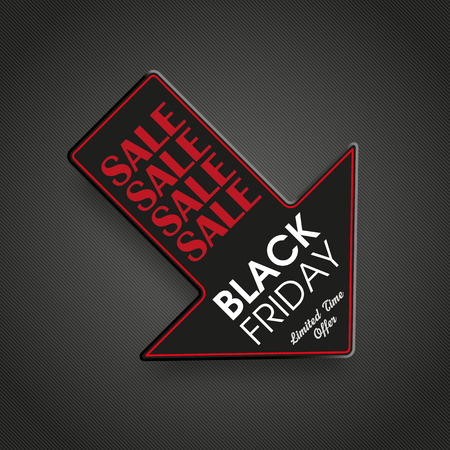 Down arrow for Black Friday Sale on the dark background. vector file.のイラスト素材