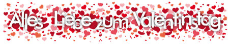 German text "Alles Gute zum Valentinstag", translate "Happy Valentine's Day". Eps 10 vector file.のイラスト素材